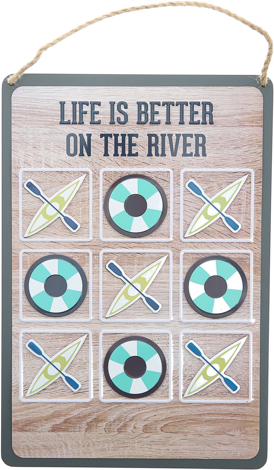 River by We People - River - 8.5" x 12.5" Magnetic Tic Tac Toe Board