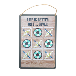 River by We People - 8.5" x 12.5" Magnetic Tic Tac Toe Board