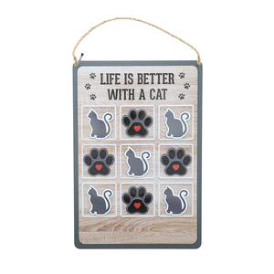 Cat by We People - 8.5" x 12.5" Magnetic Tic Tac Toe Board