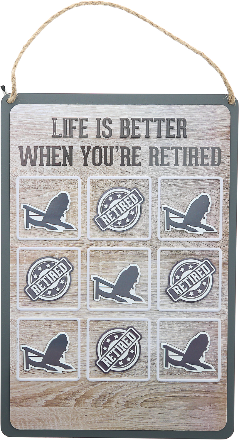 Retired by We People - Retired - 8.5" x 12.5" Magnetic Tic Tac Toe Board