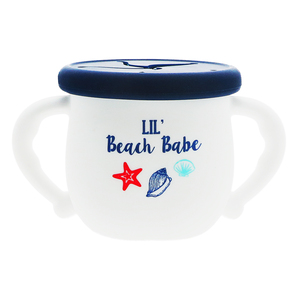 Beach Babe by We Baby - 3.5" Silicone Snack Bowl with Lid