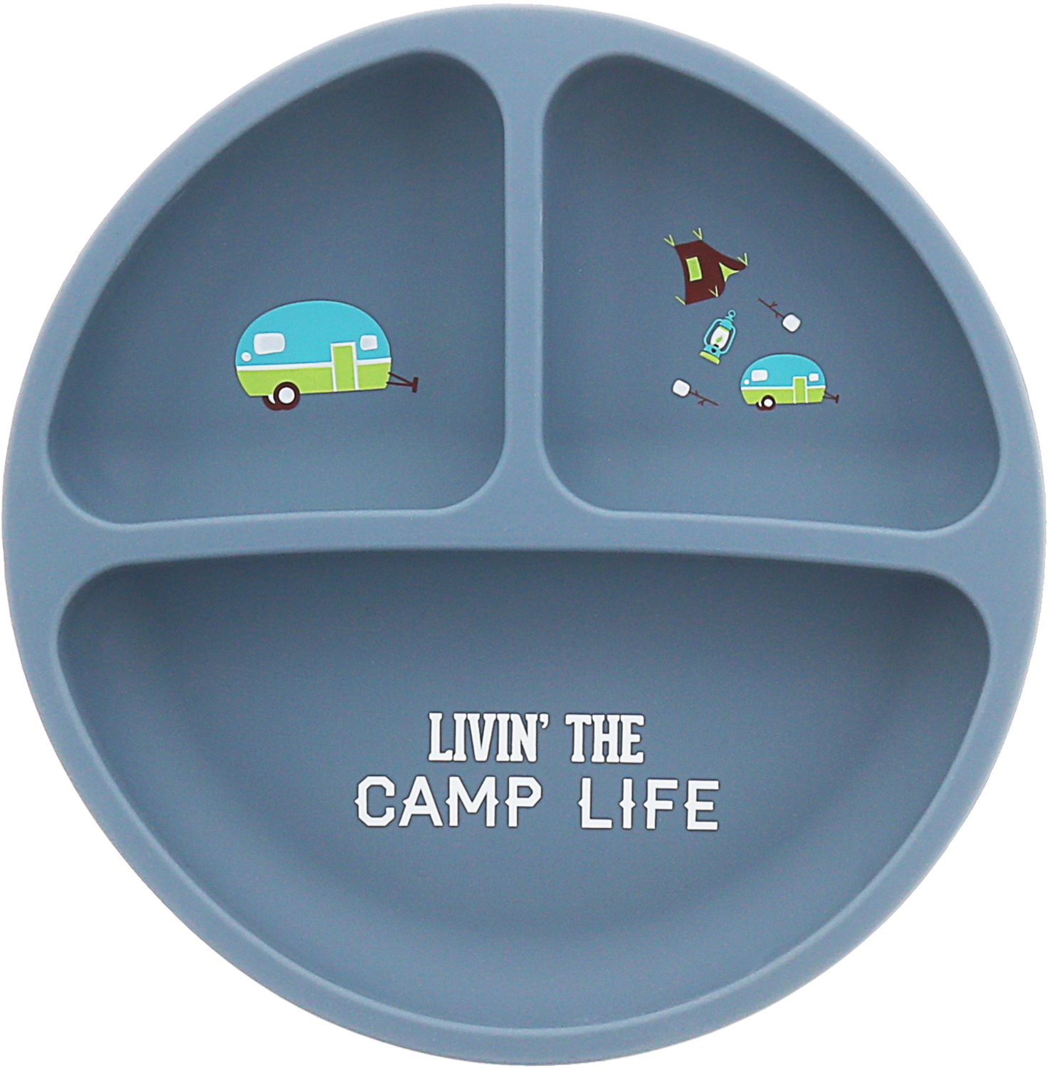 Camp Life by We Baby - Camp Life - 7.75" Divided Silicone Suction Plate