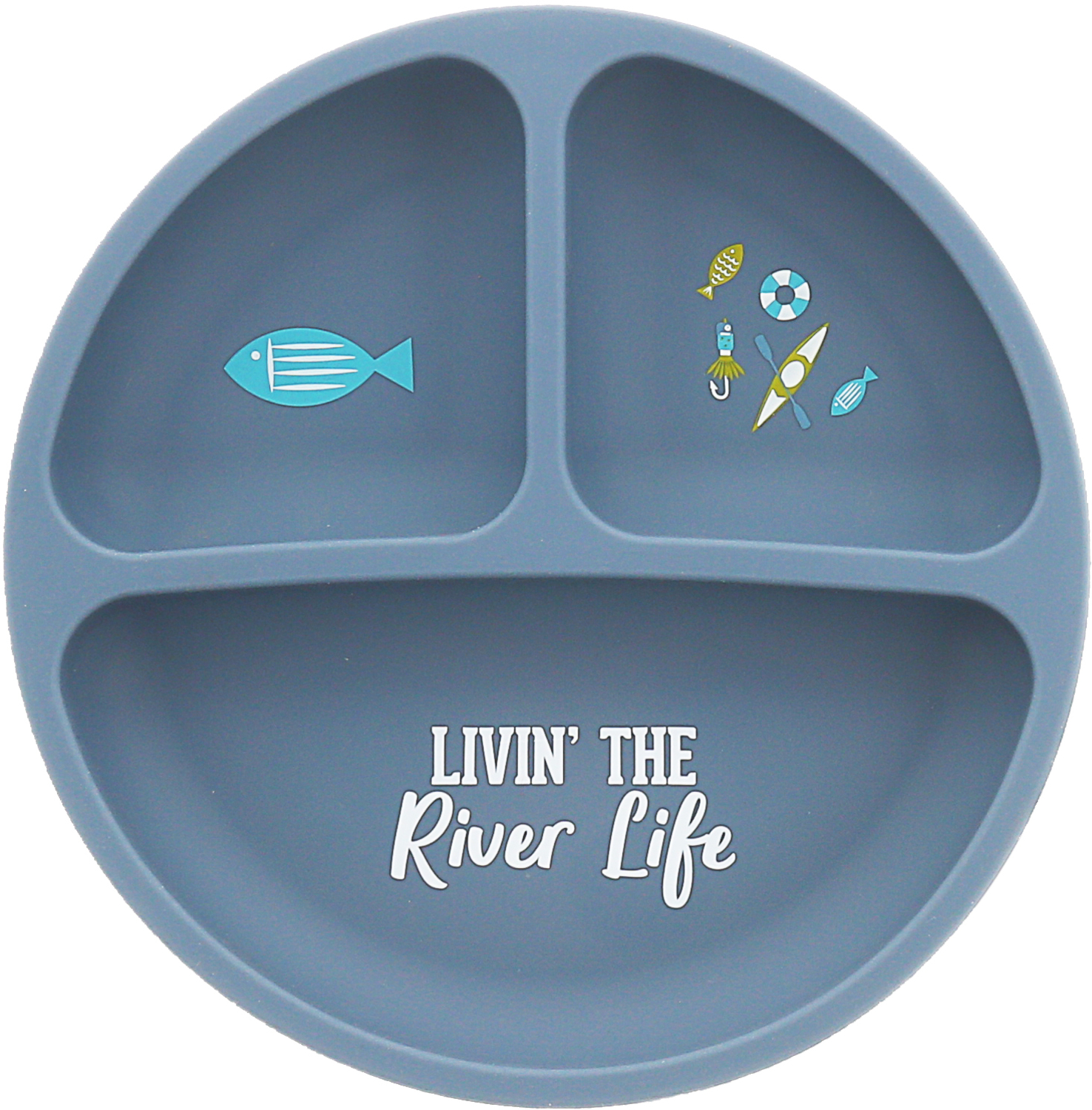 River Life by We Baby - River Life - 7.75" Divided Silicone Suction Plate