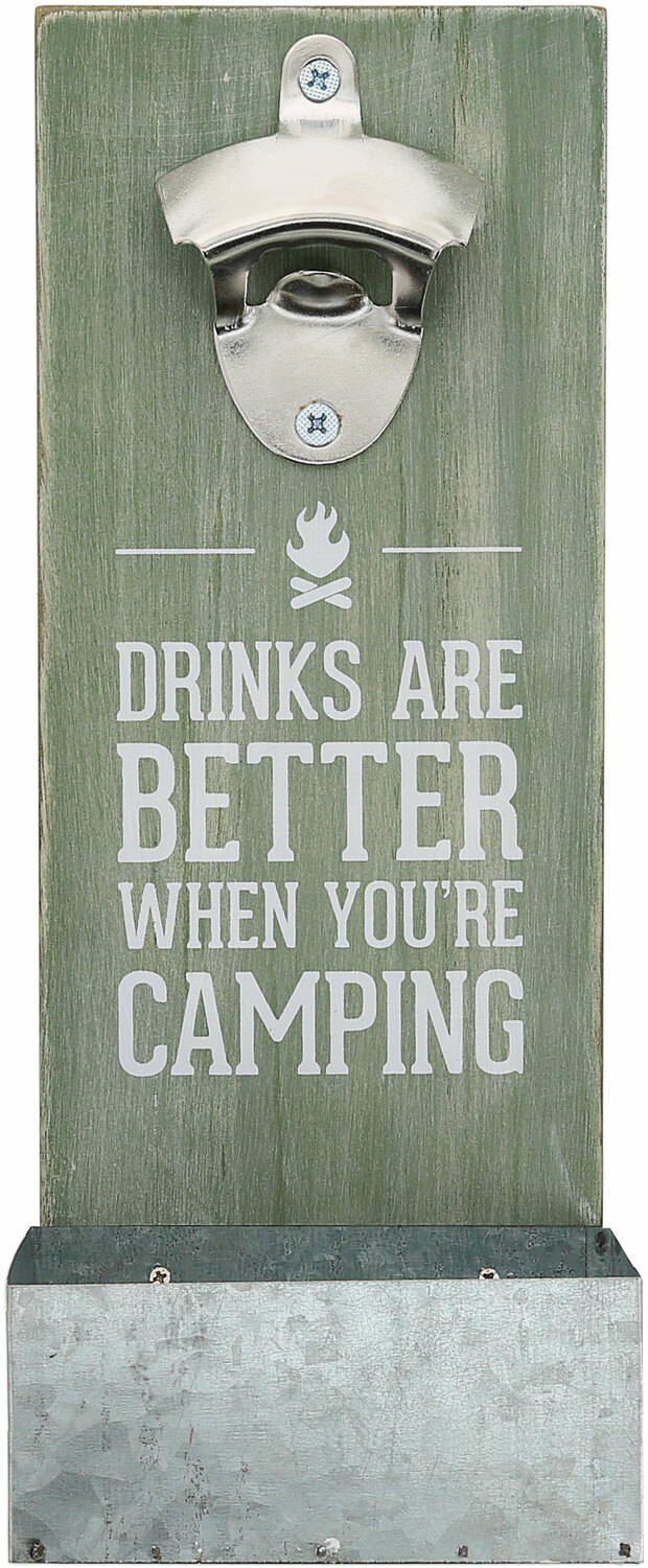 When Camping by We People - When Camping - 11.5" Wall Mount Bottle Opener