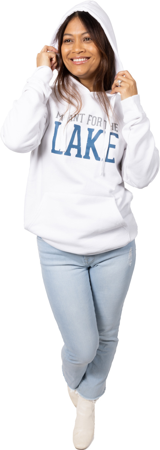 The Lake by We People - The Lake - Small White Unisex Hooded Sweatshirt