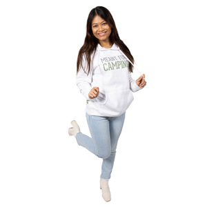 Camping by We People - Small White Unisex Hooded Sweatshirt