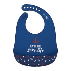 Lake Life by We Baby - 12" Silicone Catch All Bib