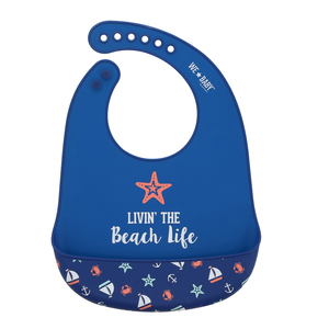 Beach Life by We Baby - 12" Silicone Catch All Bib