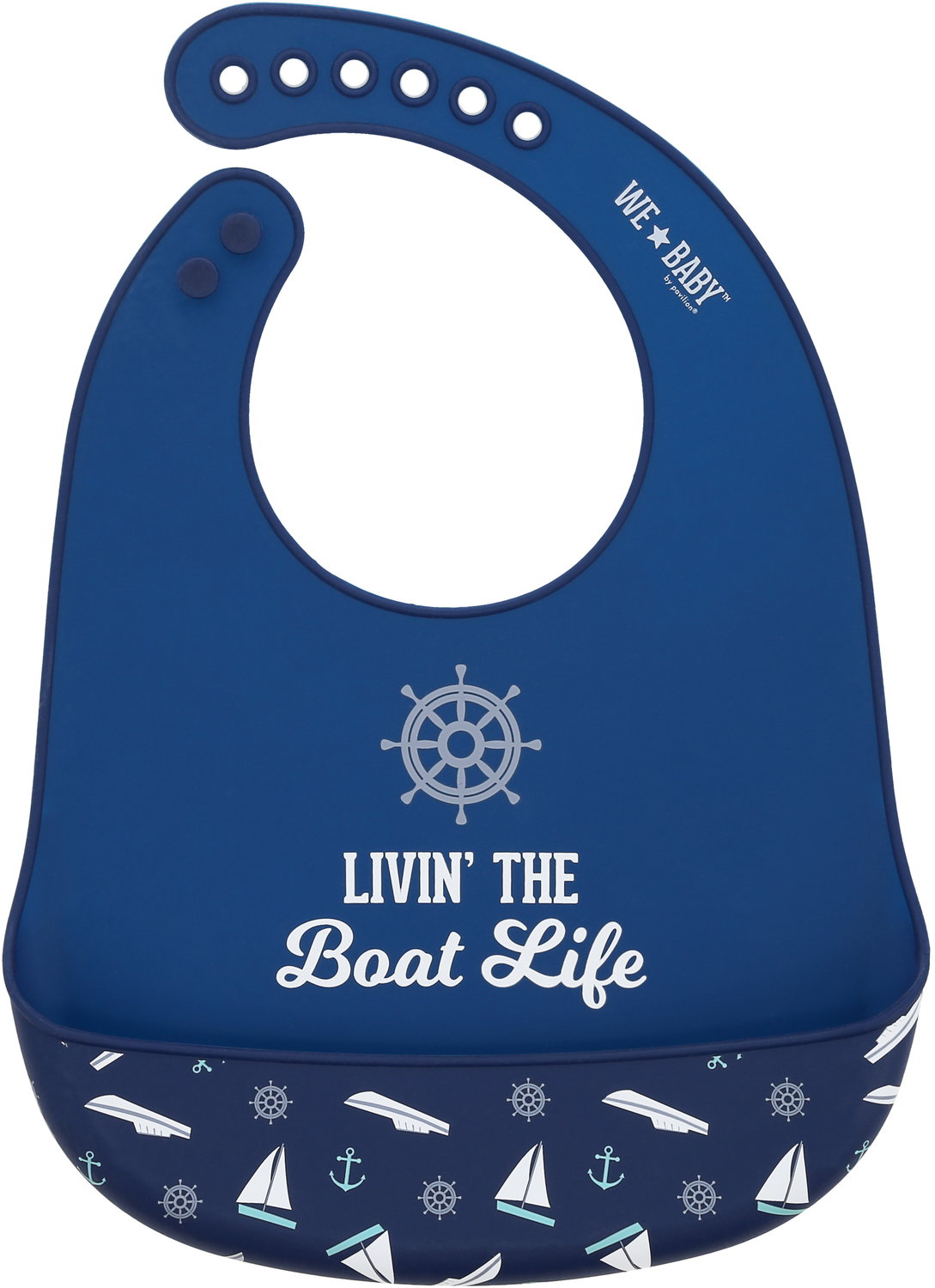 Boat Life by We Baby - Boat Life - 12" Silicone Catch All Bib