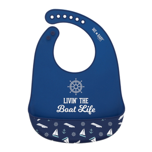 Boat Life by We Baby - 12" Silicone Catch All Bib