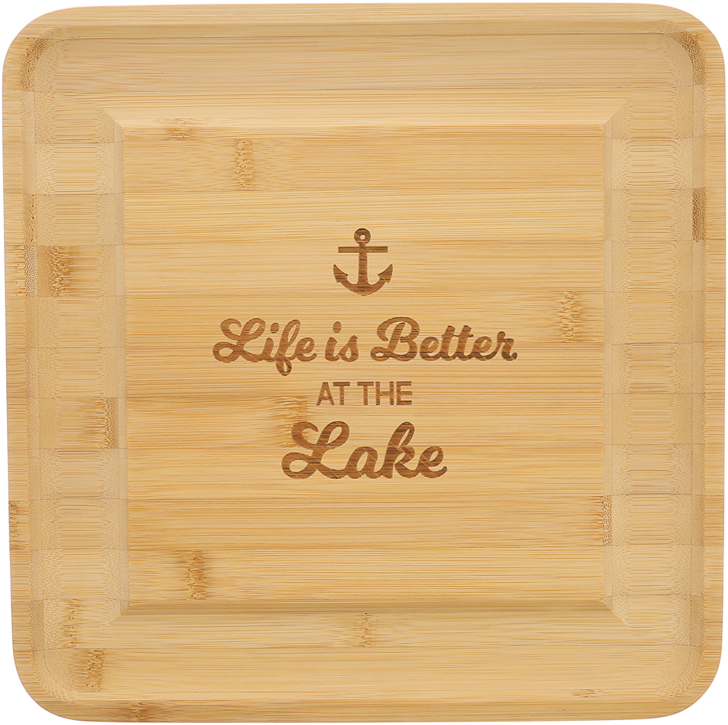 At The Lake by We People - At The Lake - 13" Bamboo Serving Board with Utensils
