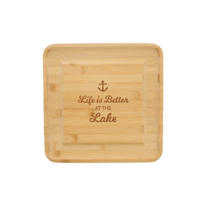 At The Lake by We People - 13" Bamboo Serving Board with Utensils