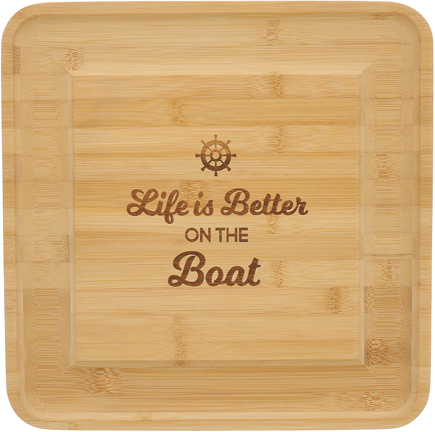 On The Boat by We People - On The Boat - 13" Bamboo Serving Board with Utensils