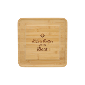 On The Boat by We People - 13" Bamboo Serving Board with Utensils