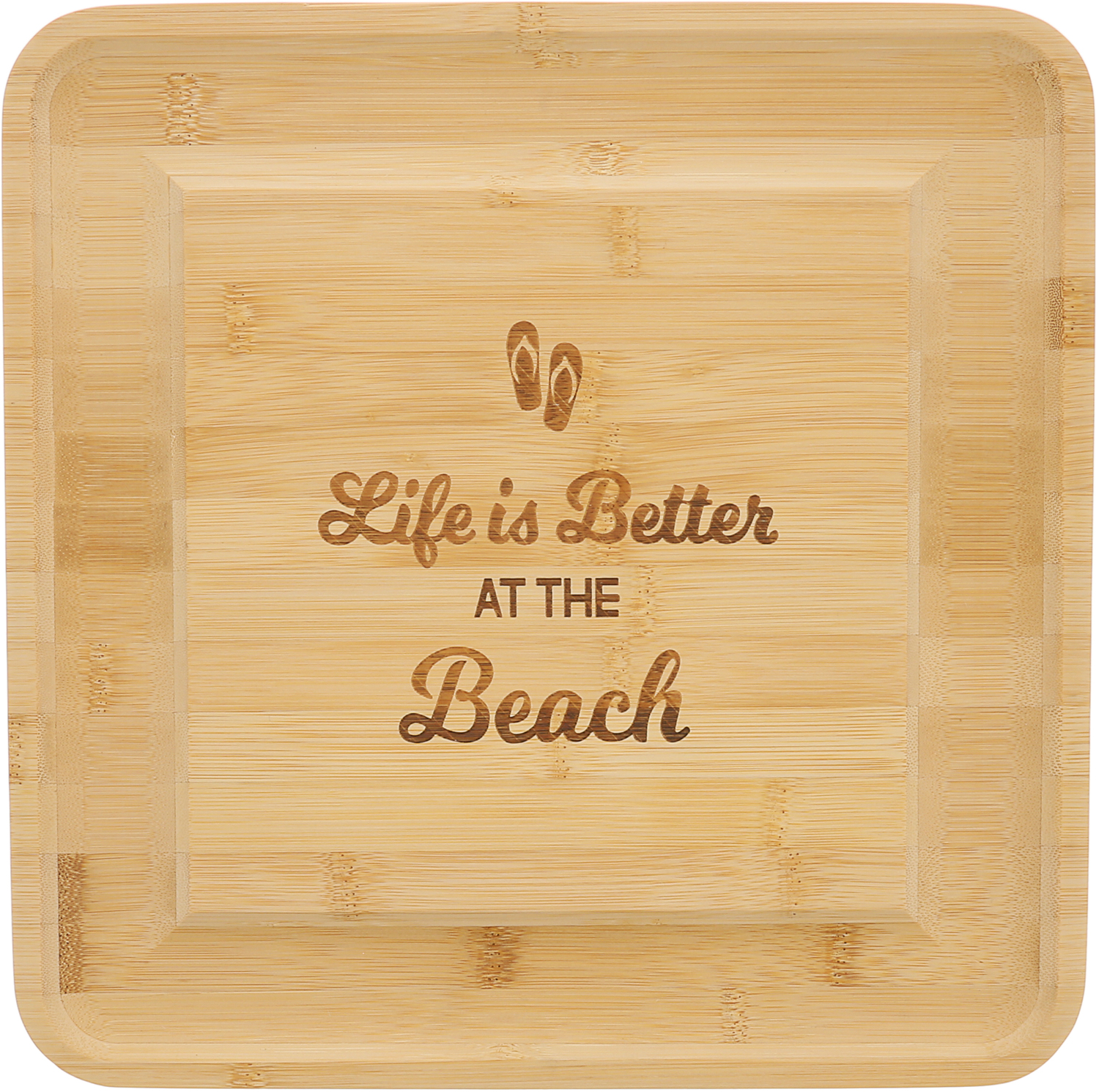 At The Beach by We People - At The Beach - 13" Bamboo Serving Board with Utensils