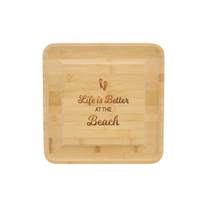 At The Beach by We People - 13" Bamboo Serving Board with Utensils
