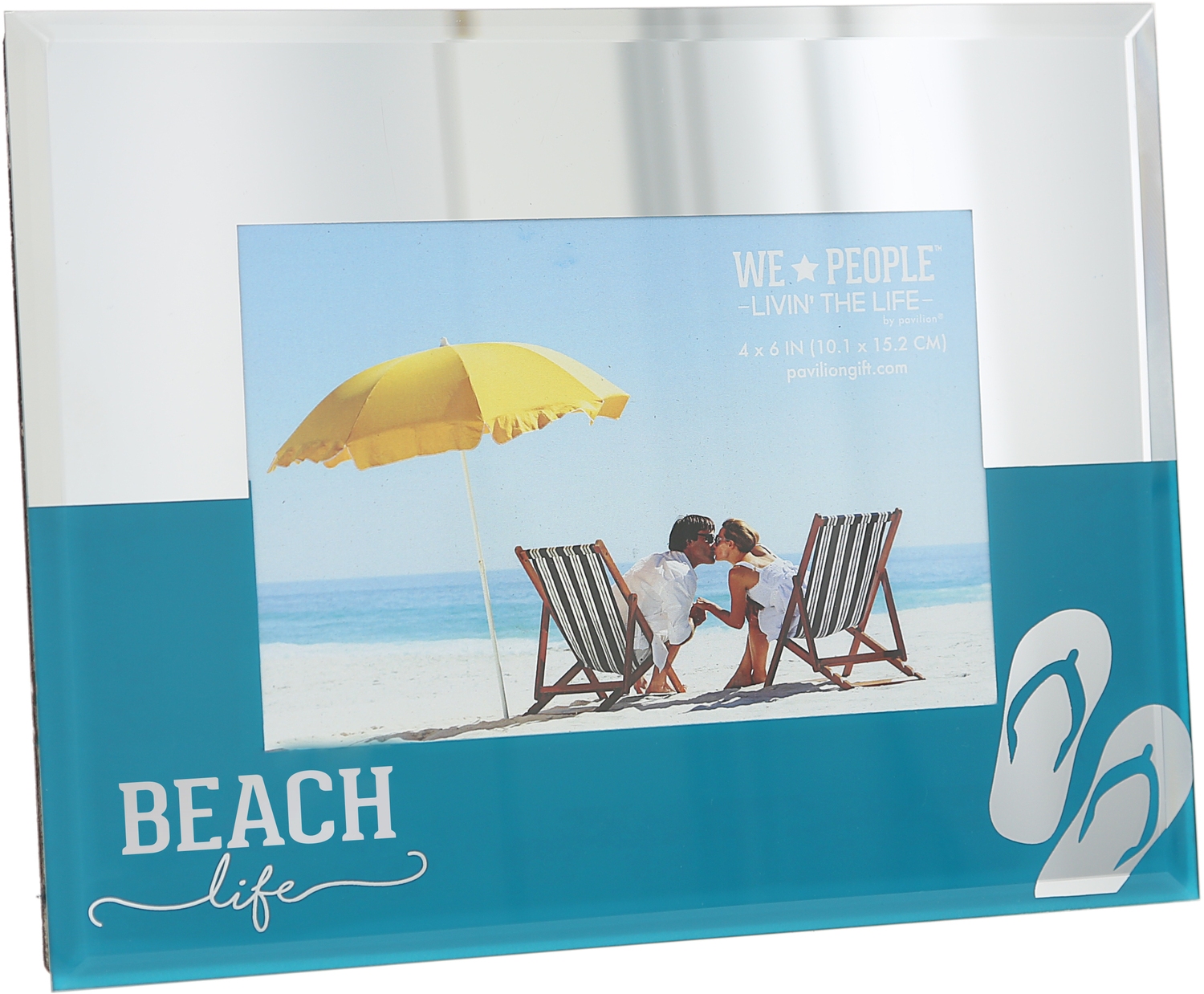 Beach Life by We People - Beach Life - 9" x 7" Mirrored Glass Frame
(Holds 6" x 4")