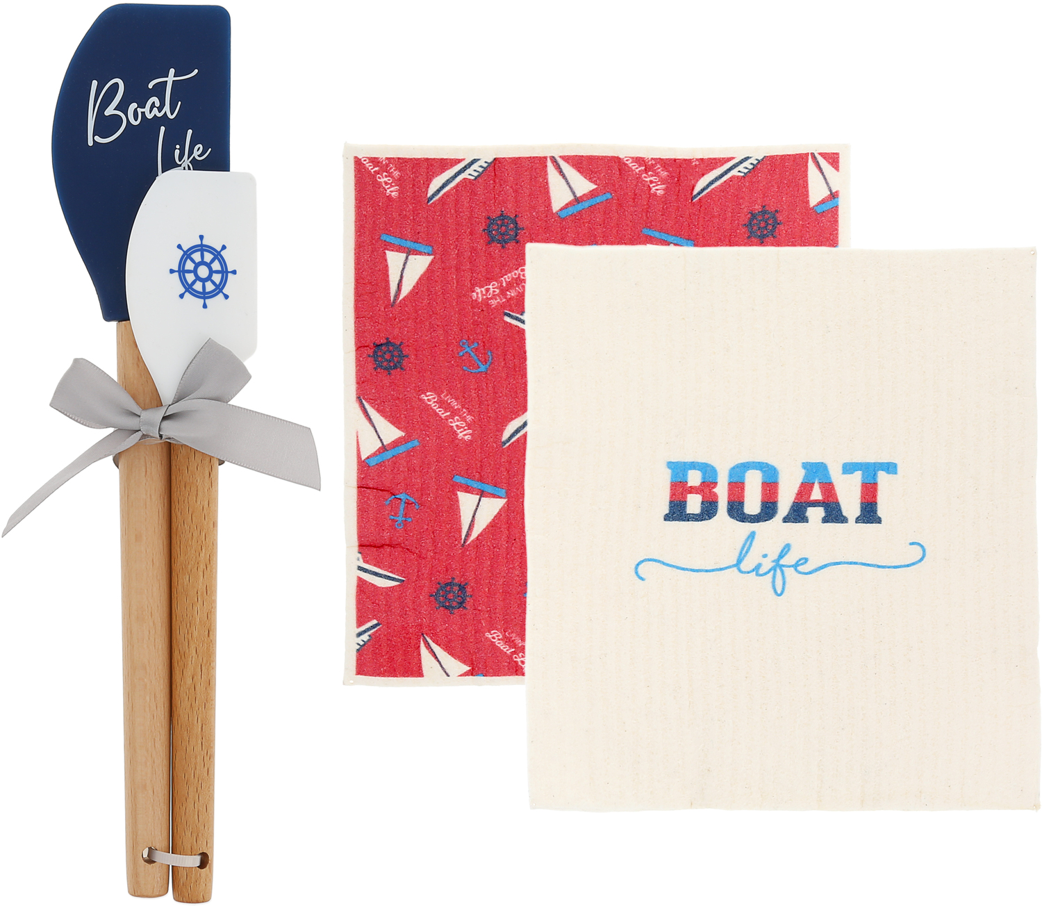 Boat Life by We People - Boat Life - Spatula and Reusable Dish Cloth Set
(2 of Each)