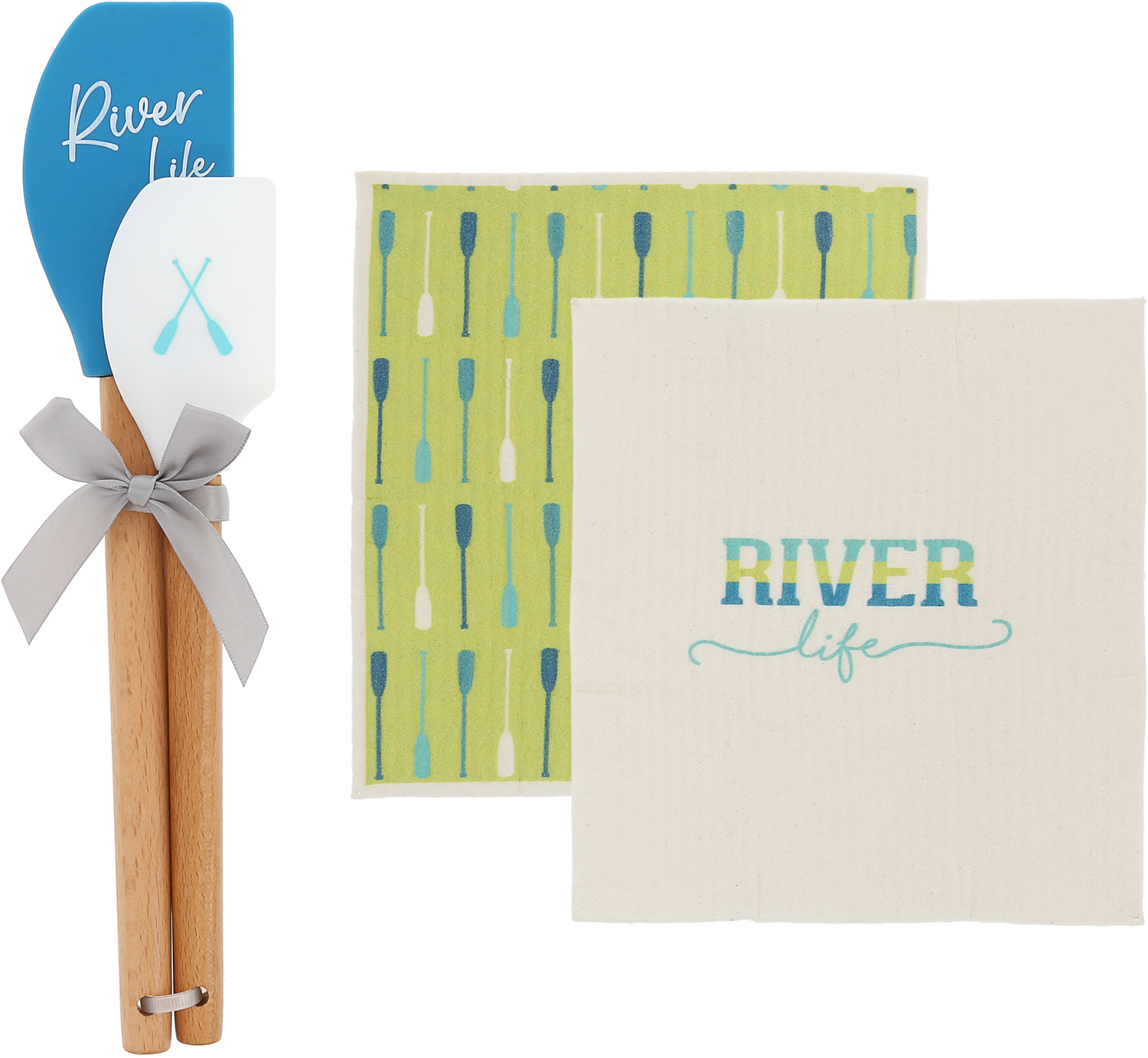 River Life by We People - River Life - Spatula and Reusable Dish Cloth Set
(2 of Each)