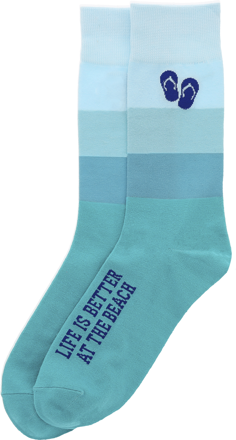 At The Beach by We People - At The Beach - M/L Unisex Crew Sock