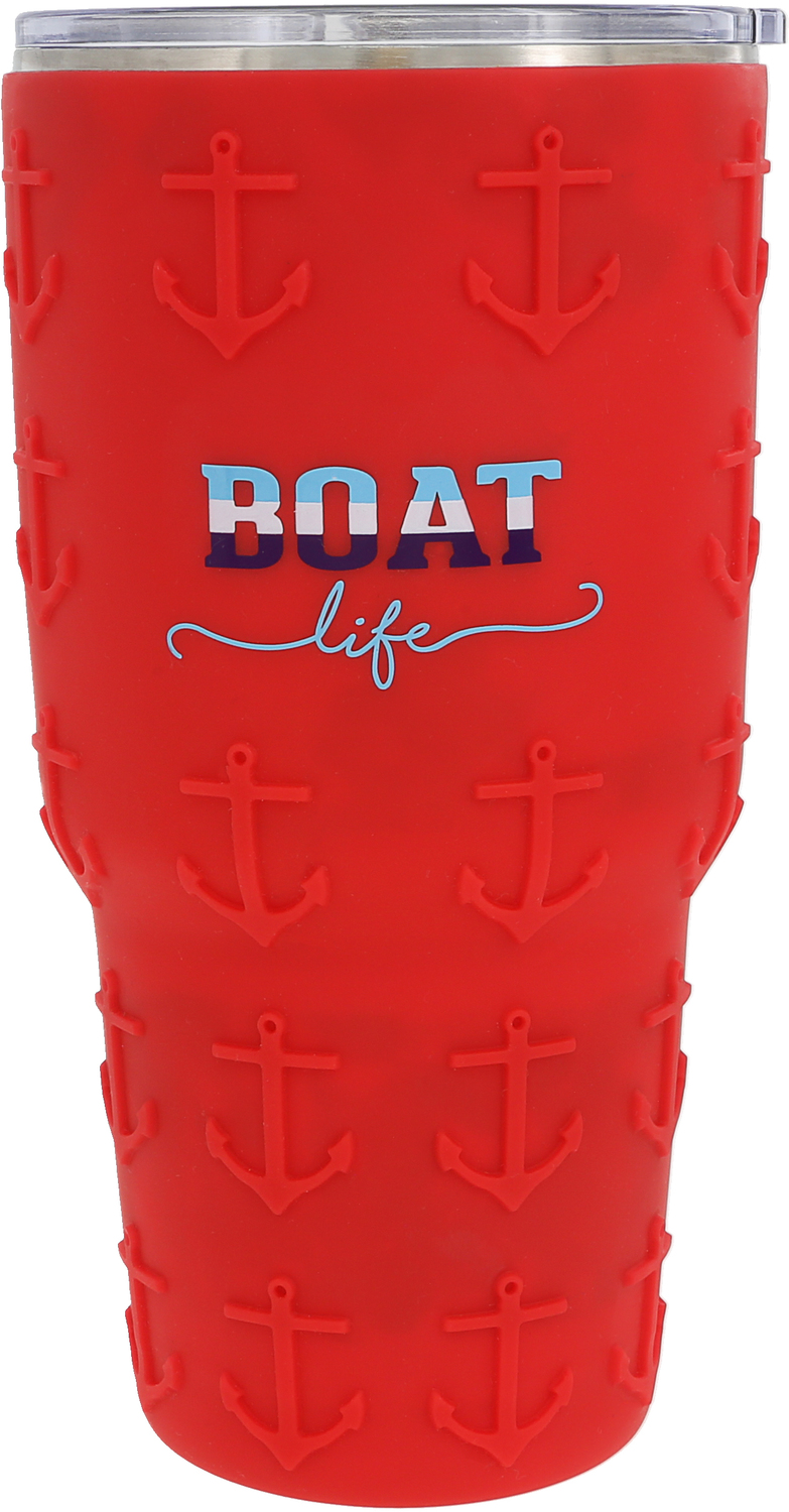 Boat Life by We People - Boat Life - 30 oz Travel Tumbler with 3D Silicone Wrap