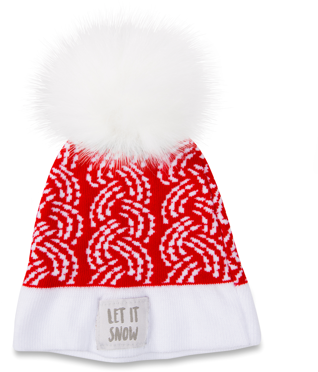Let it Snow by Sidewalk Talk - Let it Snow - Red Knit Pom Pom Hat
(12-24 Months)
