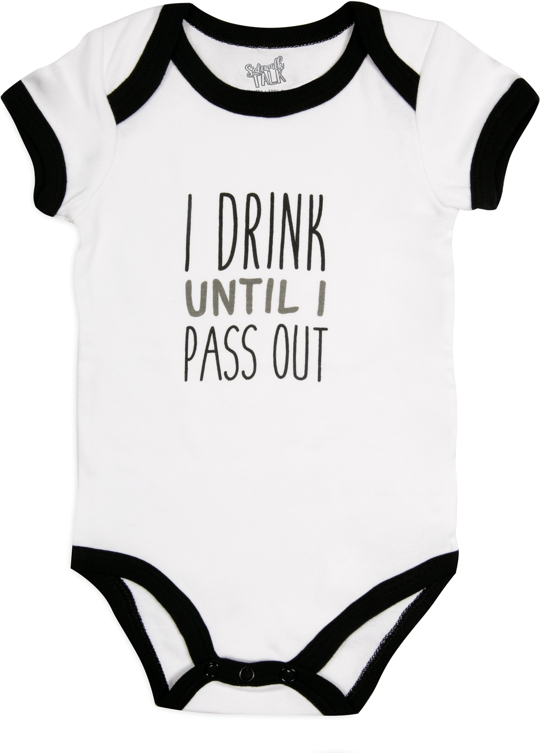 Pass Out by Sidewalk Talk - Pass Out - 12-24 Months
Black Trimmed Onesie