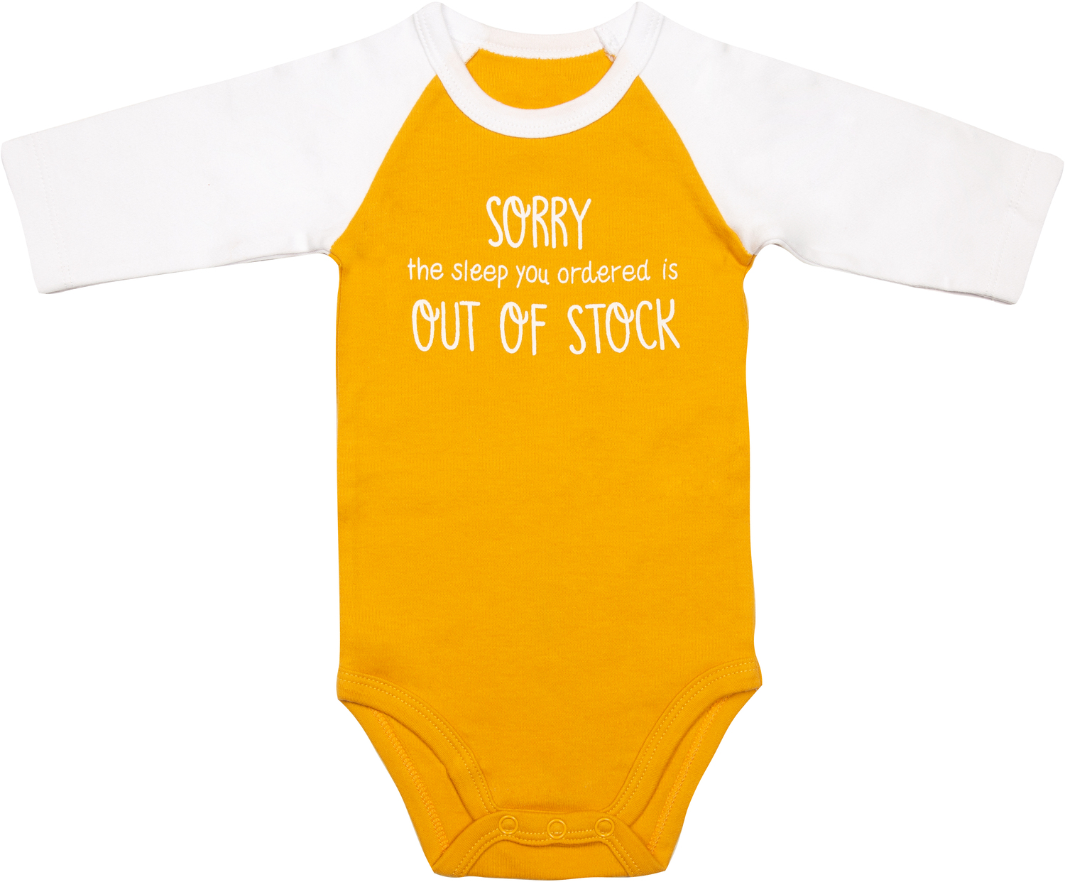 Out of Stock by Sidewalk Talk - Out of Stock - 6-12 Months
3/4 Length Sleeve Mustard Onesie