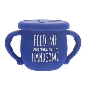 I'm Handsome by Sidewalk Talk - 3.5" Silicone Snack Bowl with Lid