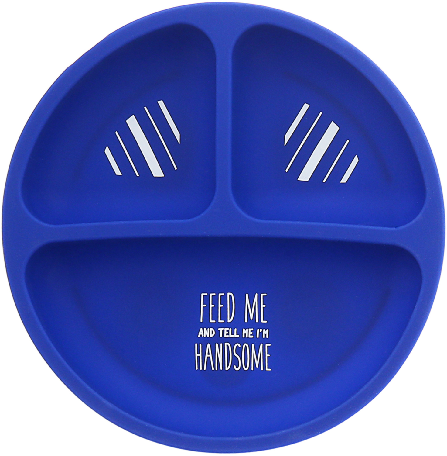 I'm Handsome by Sidewalk Talk - I'm Handsome - 7.75" Divided Silicone Suction Plate