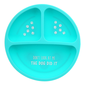 The Dog by Sidewalk Talk - 7.75" Divided Silicone Suction Plate