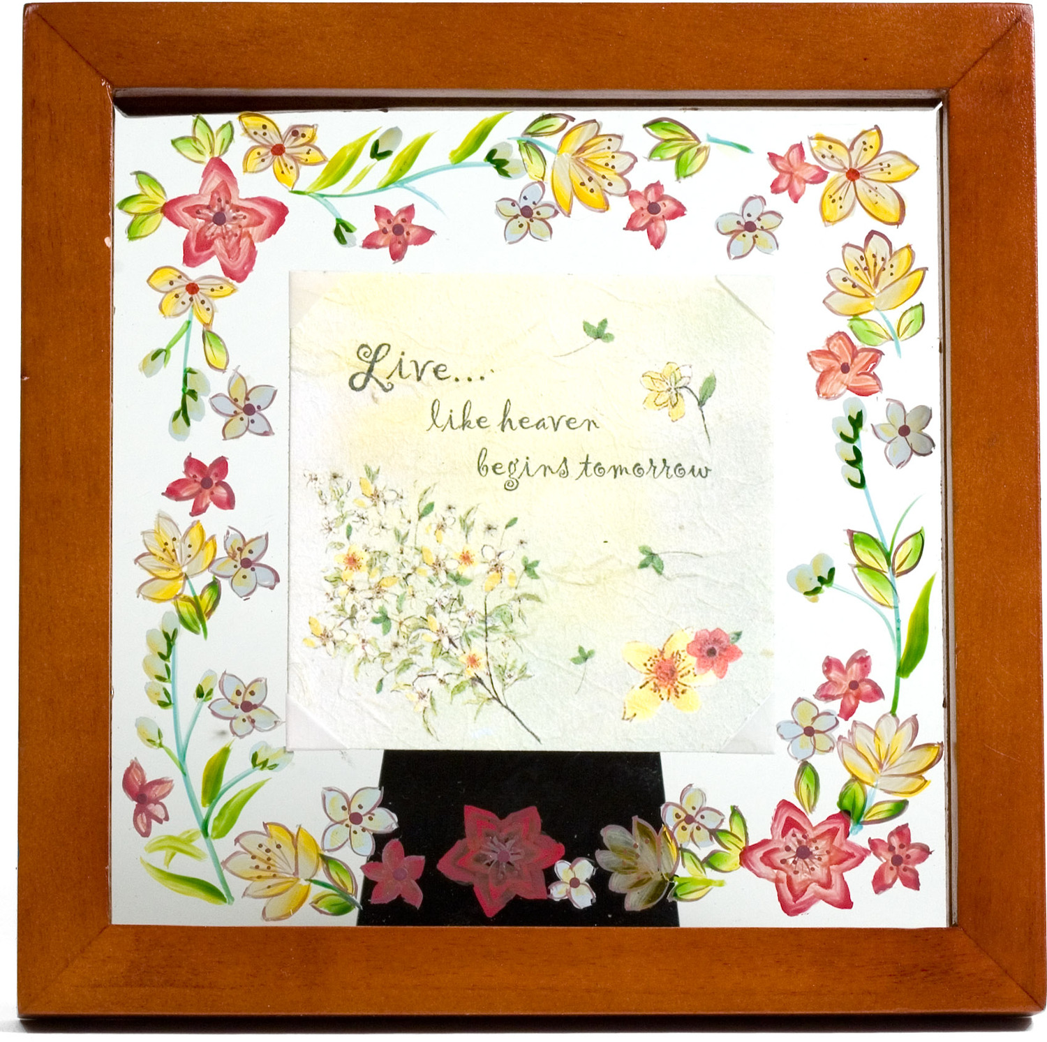 Life by Fields of Joy - Life - 6.5" Square Glass Frame/Plaque