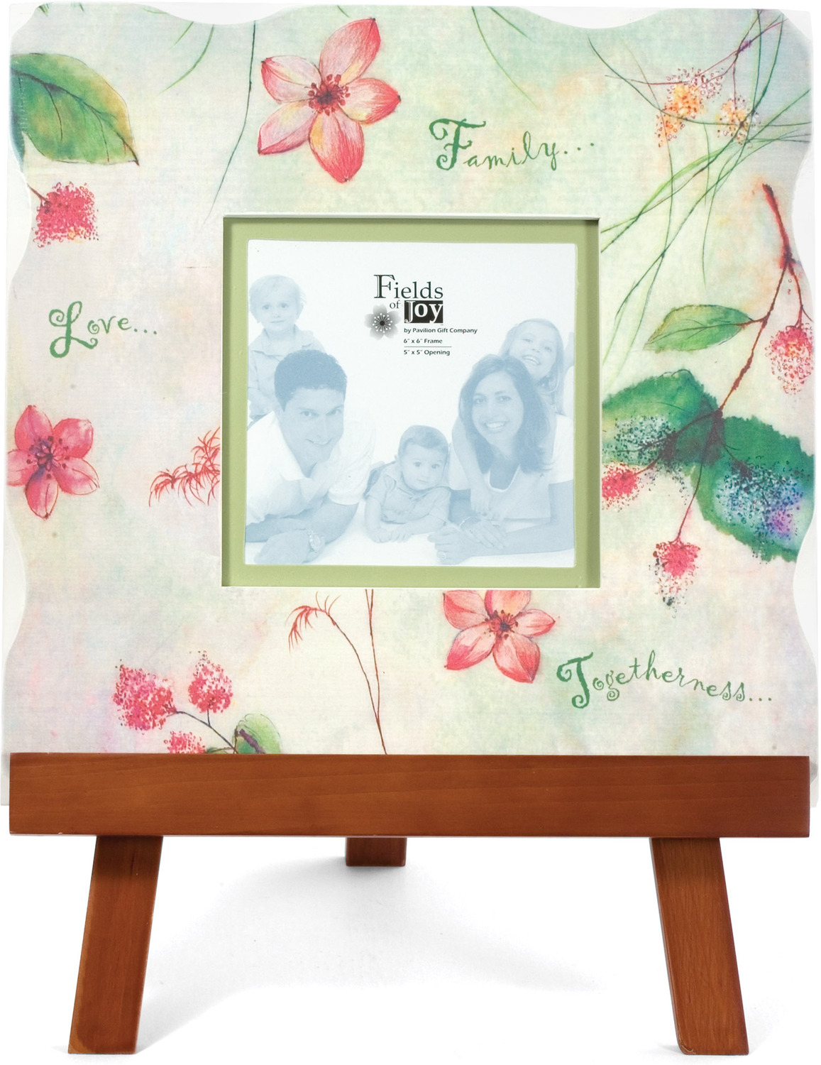 Family by Fields of Joy - Family - 12" x 12" Pink Frame with Easel