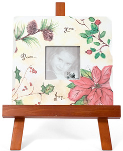 Holiday Floral by Fields of Joy - 10"x10" Frame w/ Easel