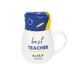 Teacher by Warm & Toe-sty - 15.5 oz Mug and Sock Set