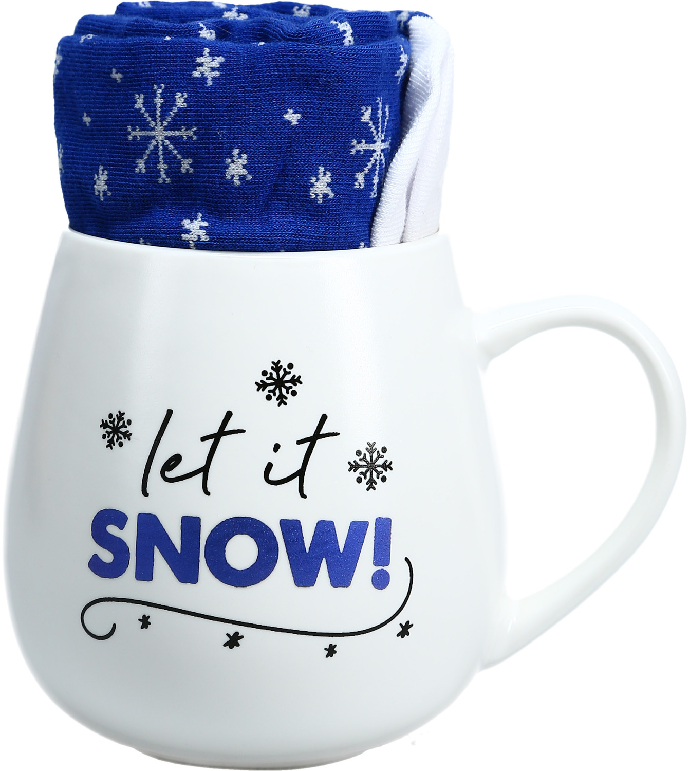 Snow by Warm & Toe-sty - Snow - 15.5 oz Mug and Sock Set