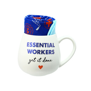 Essential Workers by Warm & Toe-sty - 15.5 oz Mug and Sock Set