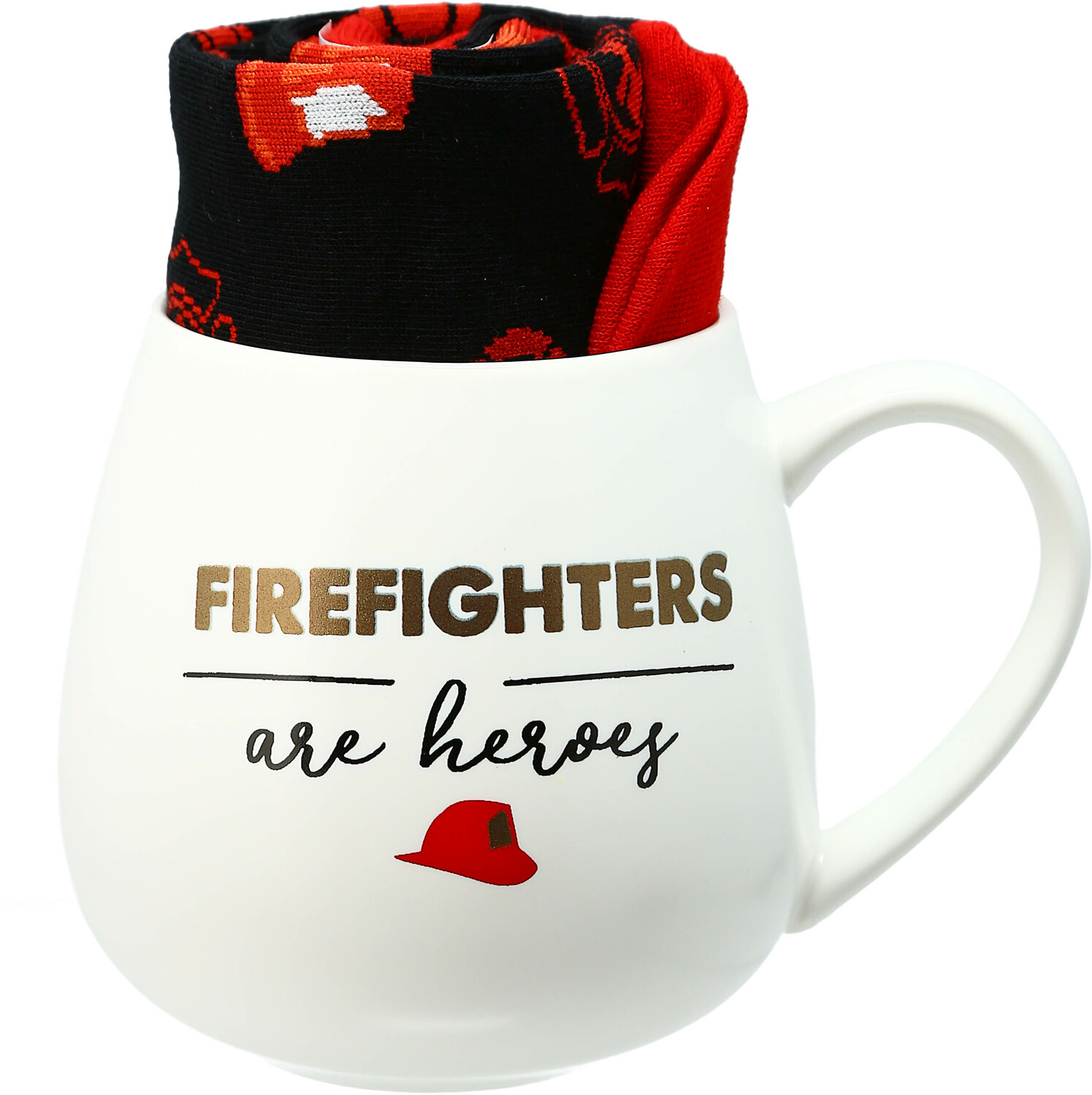 Firefighters by Warm & Toe-sty - Firefighters - 15.5 oz Mug and Sock Set