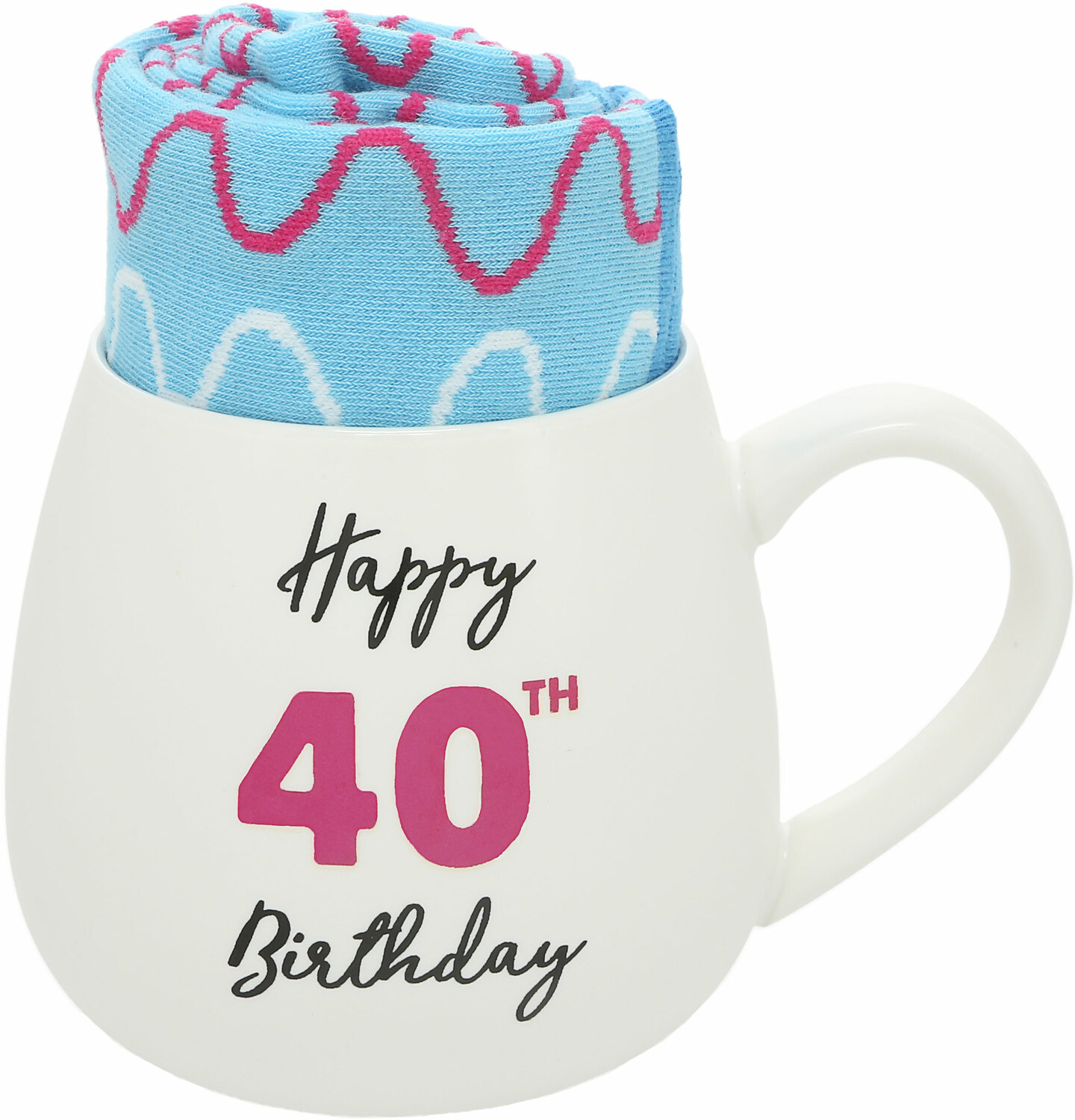 40th Birthday by Warm & Toe-sty - 40th Birthday - 15.5 oz Mug and Sock Set