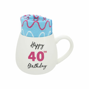 40th Birthday by Warm & Toe-sty - 15.5 oz Mug and Sock Set
