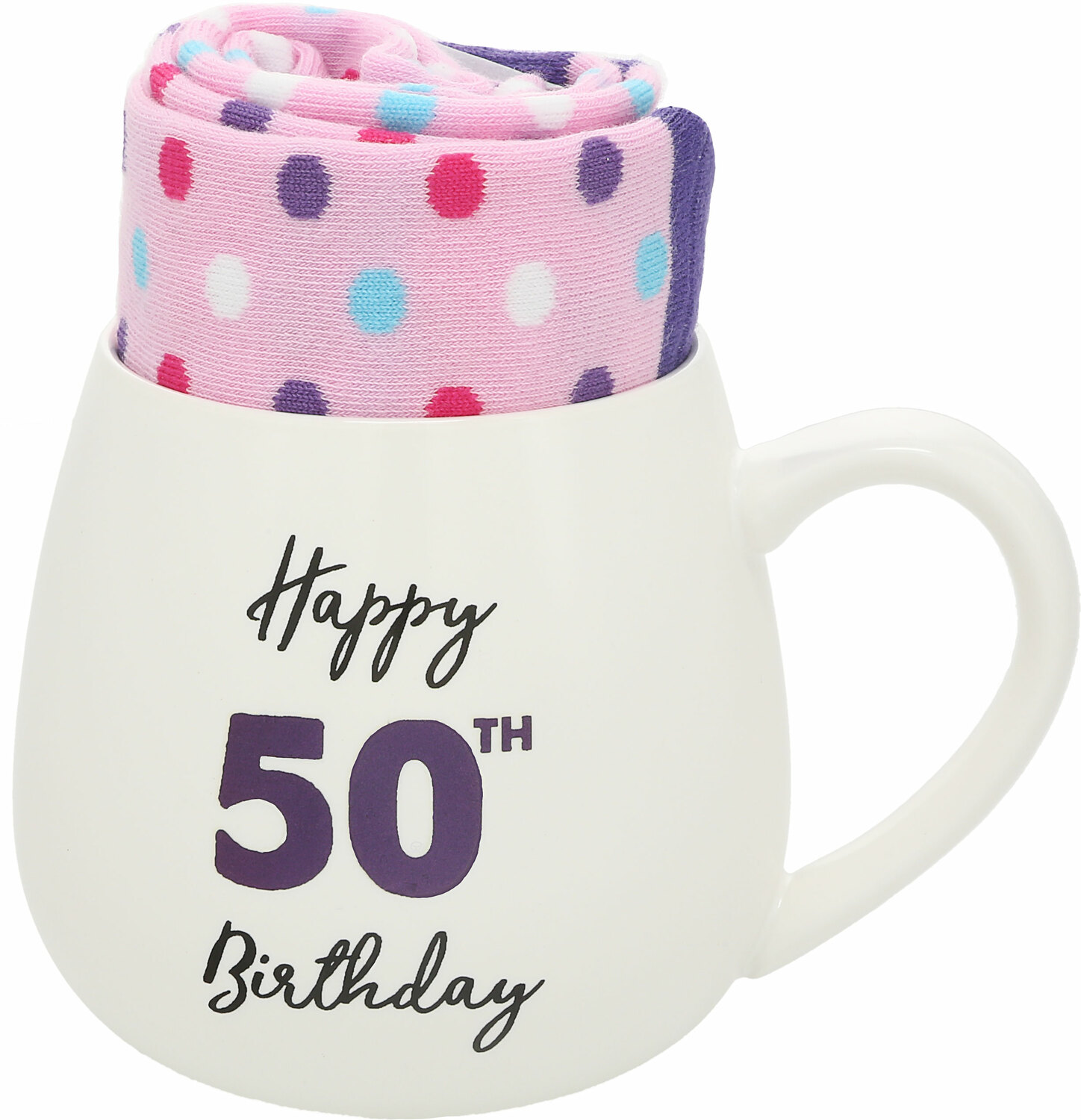  50th Birthday by Warm & Toe-sty -  50th Birthday - 15.5 oz Mug and Sock Set