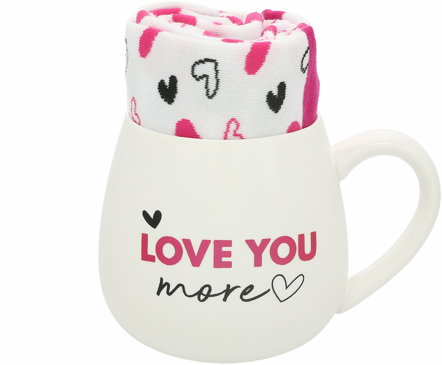 Love You More by Warm & Toe-sty - Love You More - 15.5 oz Mug and Sock Set