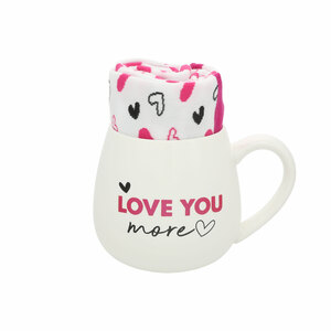 Love You More by Warm & Toe-sty - 15.5 oz Mug and Sock Set