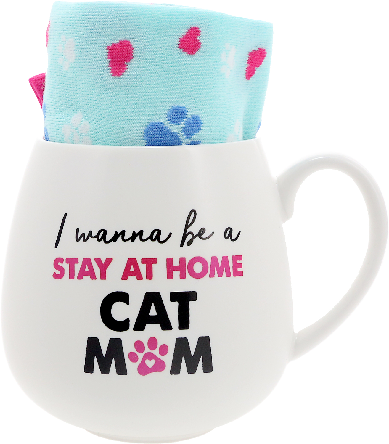 Cat Mom by Warm & Toe-sty - Cat Mom - 15.5 oz Mug and Sock Set