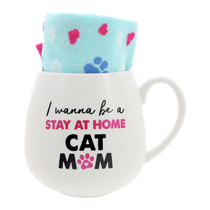Cat Mom by Warm & Toe-sty - 15.5 oz Mug and Sock Set