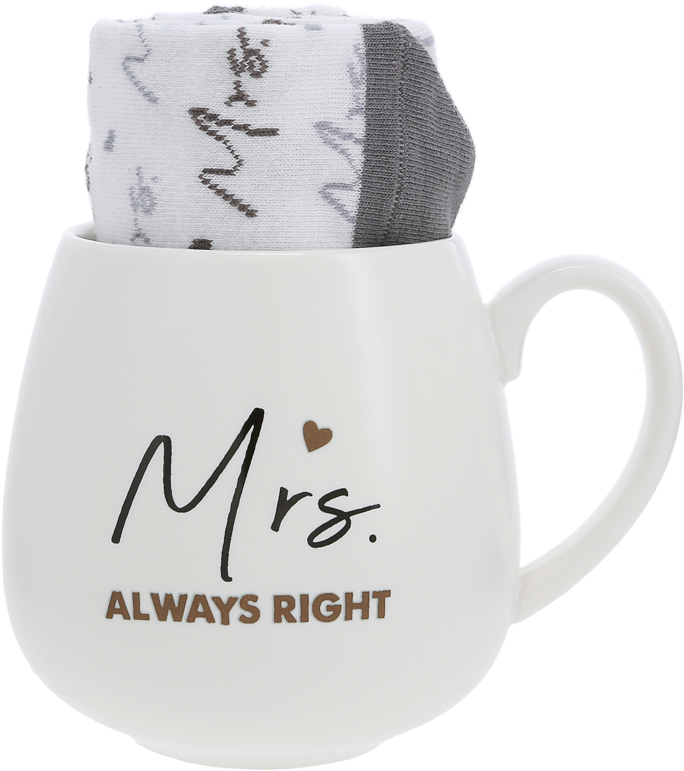 Mrs. Always Right by Warm & Toe-sty - Mrs. Always Right - 15.5 oz Mug and Sock Set