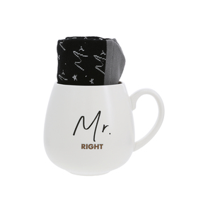 Mr. Right by Warm & Toe-sty - 15.5 oz Mug and Sock Set