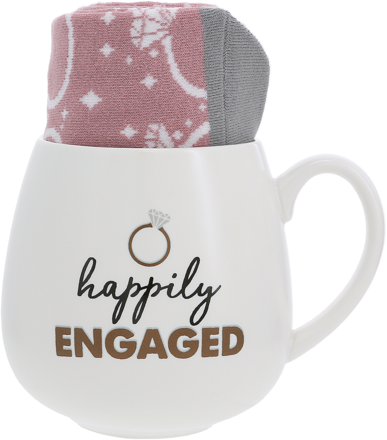 Happily Engaged by Warm & Toe-sty - Happily Engaged - 15.5 oz Mug and Sock Set