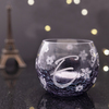 E Glass Candle Holder with Tealight by Black Tie - scene