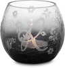 R Glass Candle Holder with Tealight by Black Tie - 